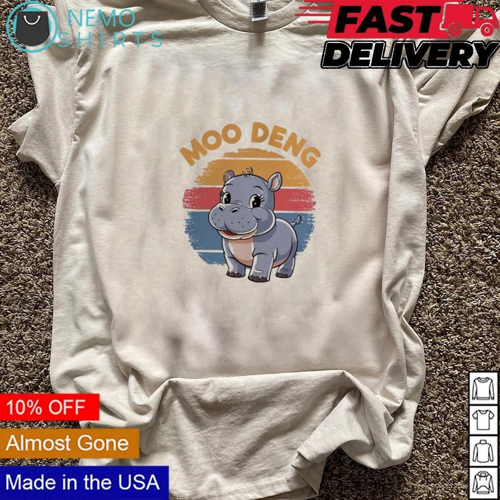 Moo Deng cute hippo - Adult & Kids T-Shirts, Sweatshirts & Hoodies apparel design preview 3