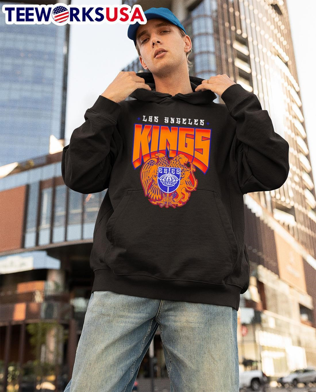 Los Angeles Kings the Design retro - Adult & Kids T-Shirts, Sweatshirts & Hoodies apparel design preview 3