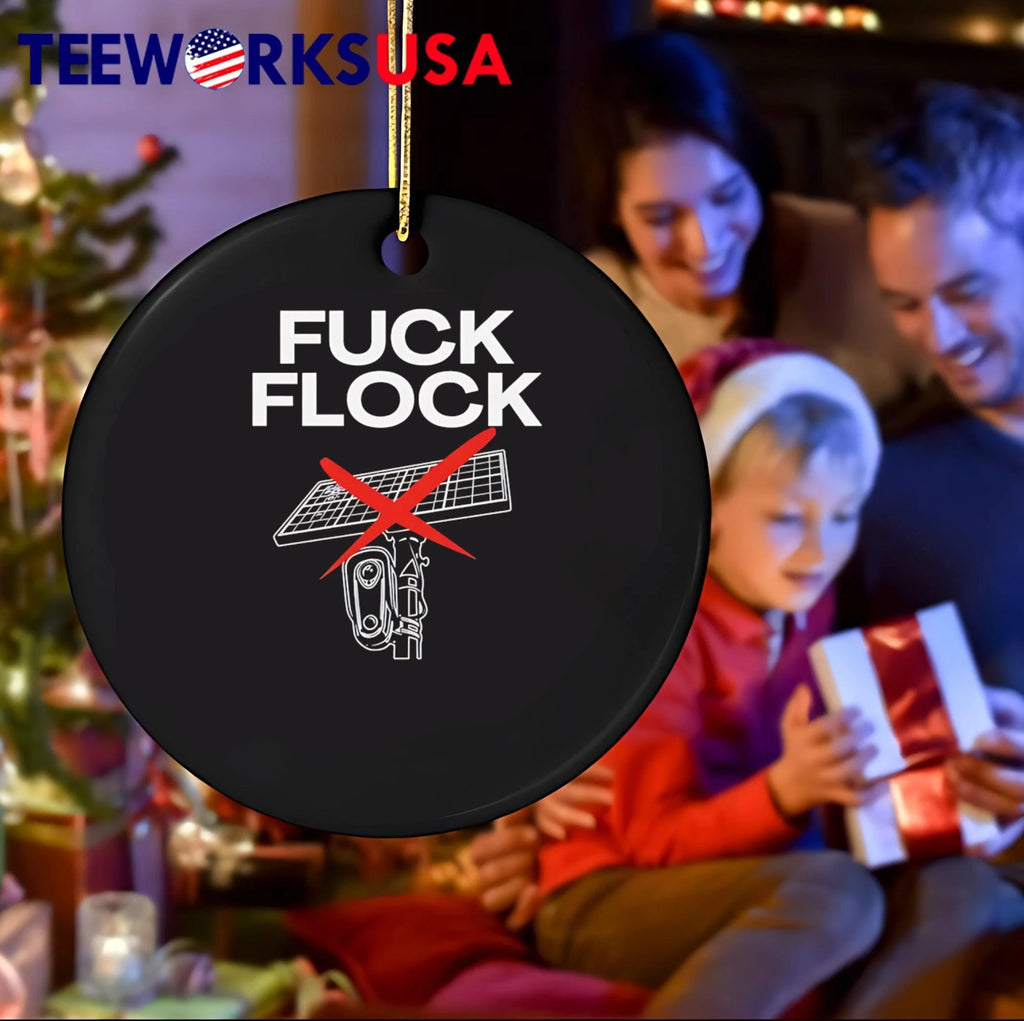 Fuck Flock Surveillance Camera Solar Panel Red X Line - Adult & Kids T-Shirts, Sweatshirts & Hoodies apparel design preview 4