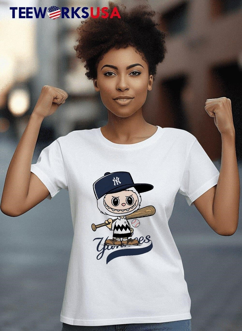Labubu Charlie Brown New York Yankees - Adult & Kids T-Shirts, Sweatshirts & Hoodies apparel design preview 8