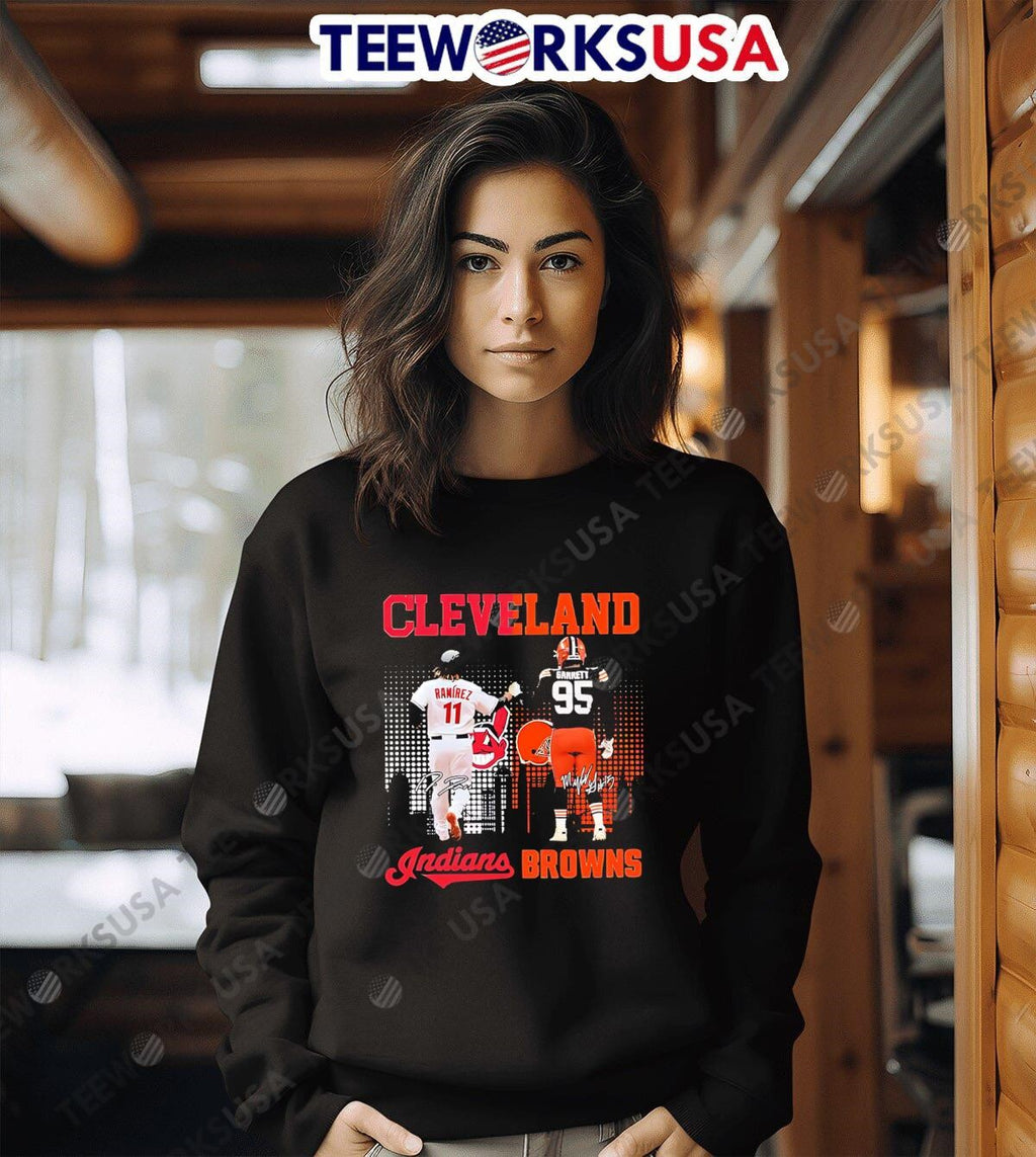 Ramirez Garrett Guardians Browns signatures - Adult & Kids T-Shirts, Sweatshirts & Hoodies apparel design preview 3