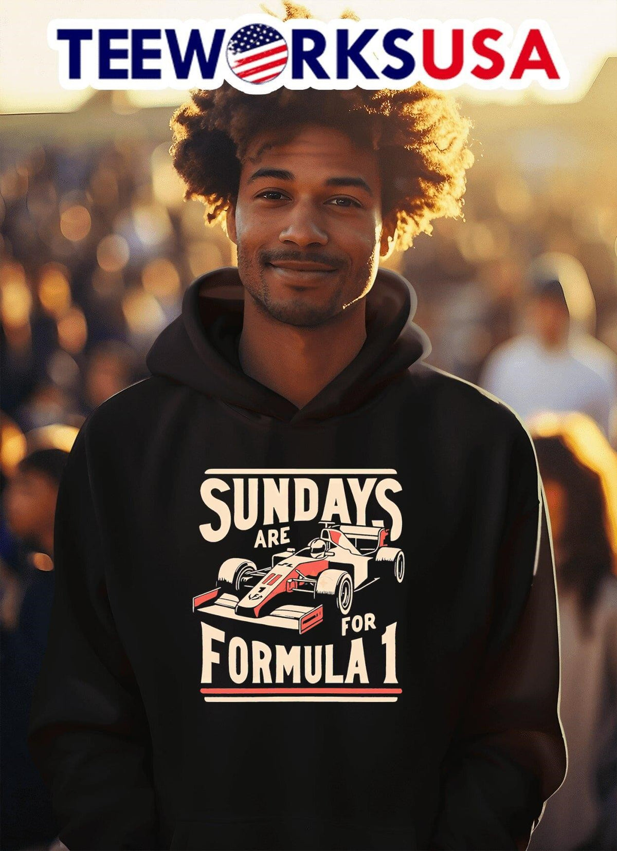 Sundays are for Formula 1 racing car - Adult & Kids T-Shirts, Sweatshirts & Hoodies apparel design preview 2
