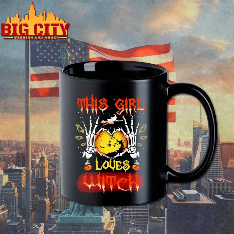 This Girl Loves Witch Halloween - Adult & Kids T-Shirts, Sweatshirts & Hoodies apparel design preview 3