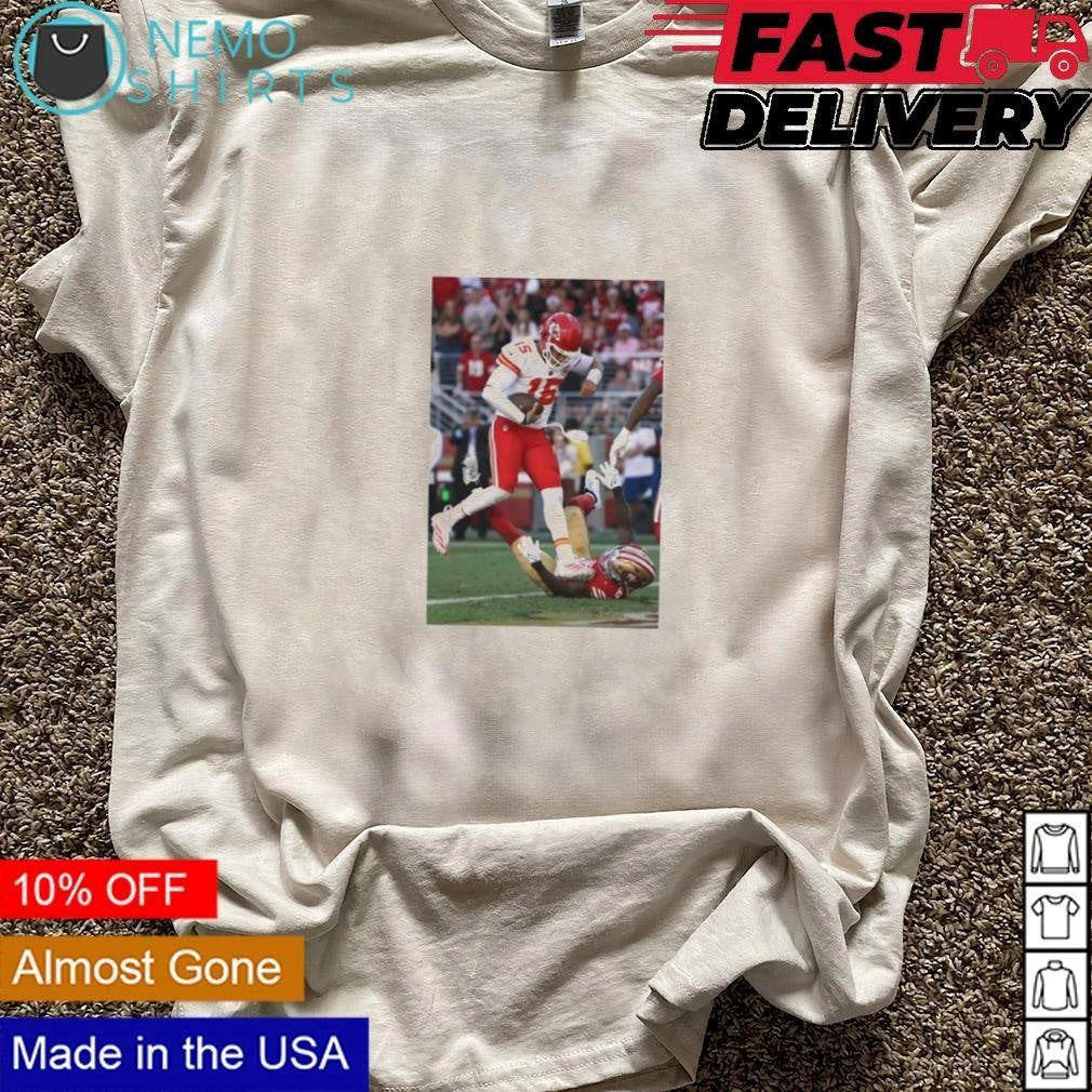KC Chiefs Patrick Mahomes shockingly trucked SF 49ers - Adult & Kids T-Shirts, Sweatshirts & Hoodies apparel design preview 3