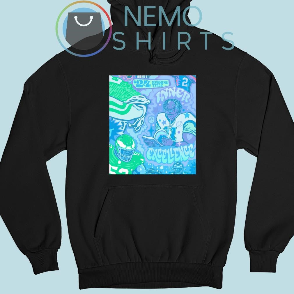 Philadelphia Eagles 2024 rushing title inner - Adult & Kids T-Shirts, Sweatshirts & Hoodies apparel design preview 2