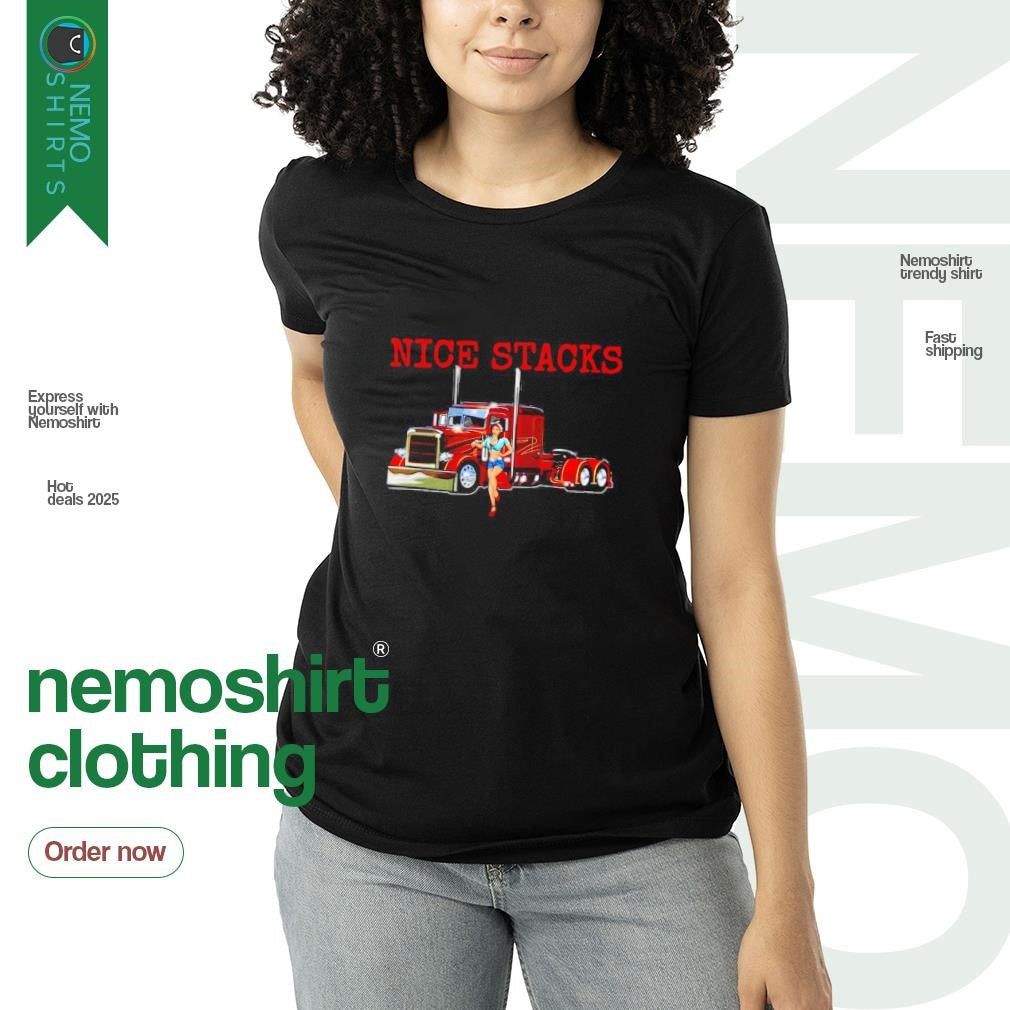 Nice stacks girl and truck - Adult & Kids T-Shirts, Sweatshirts & Hoodies apparel design preview 3