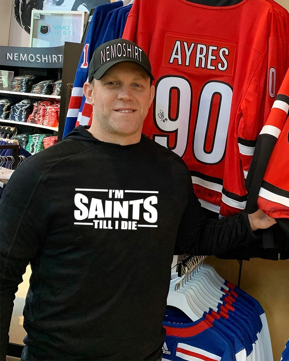 I'm saints till I die - Adult & Kids T-Shirts, Sweatshirts & Hoodies apparel design preview 2