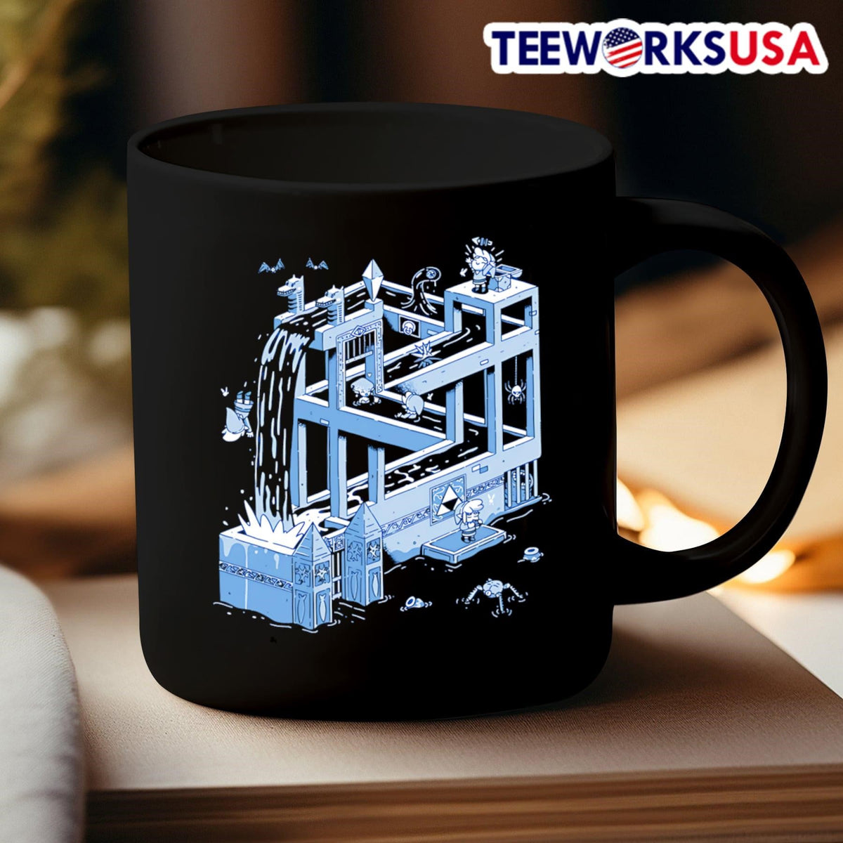 Water Temple Woes - Adult & Kids T-Shirts, Sweatshirts & Hoodies apparel design preview 3