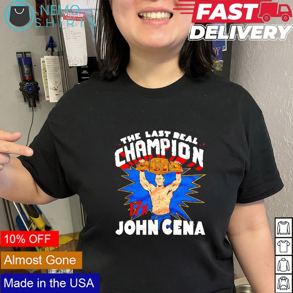 The last real champion 17x John Cena - Adult & Kids T-Shirts, Sweatshirts & Hoodies apparel design preview 2