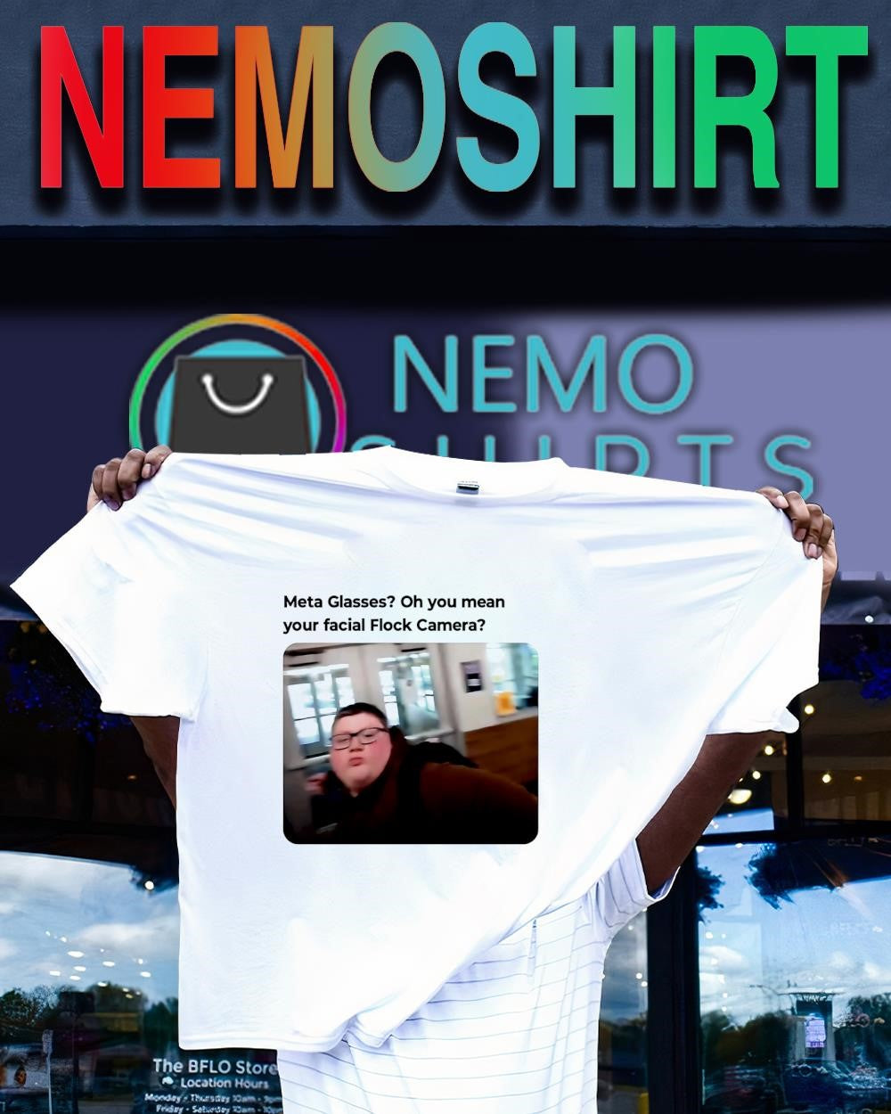 Meta Glasses Facial Flock Camera Meme Privacy - Adult & Kids T-Shirts, Sweatshirts & Hoodies apparel design preview 1