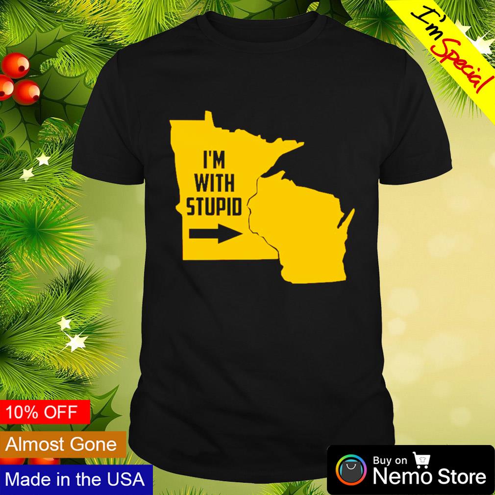 Minnesota I'm with stupid - Adult & Kids T-Shirts, Sweatshirts & Hoodies apparel design preview 1