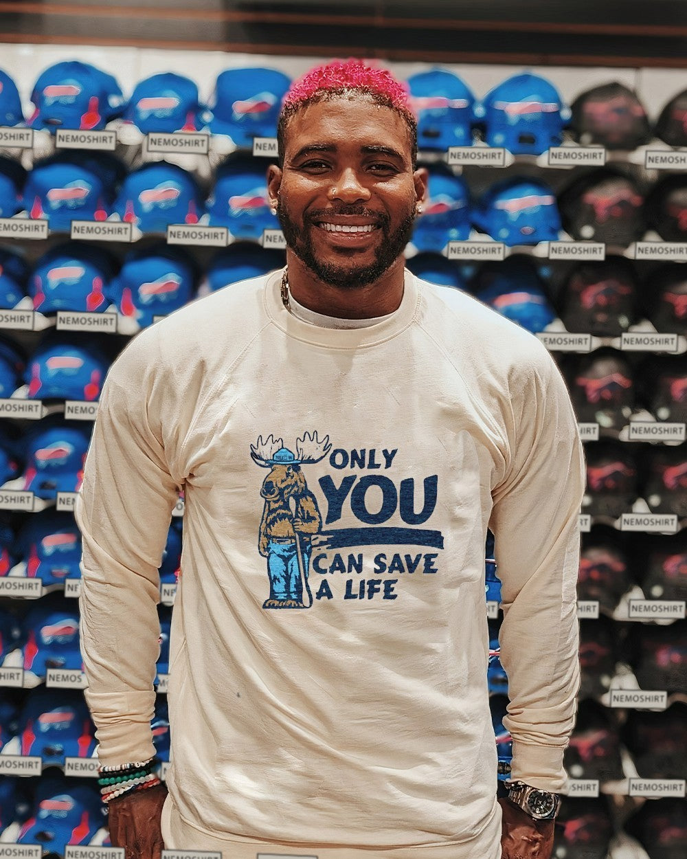 Only you can save a life Moose Indianapolis - Adult & Kids T-Shirts, Sweatshirts & Hoodies apparel design preview 2
