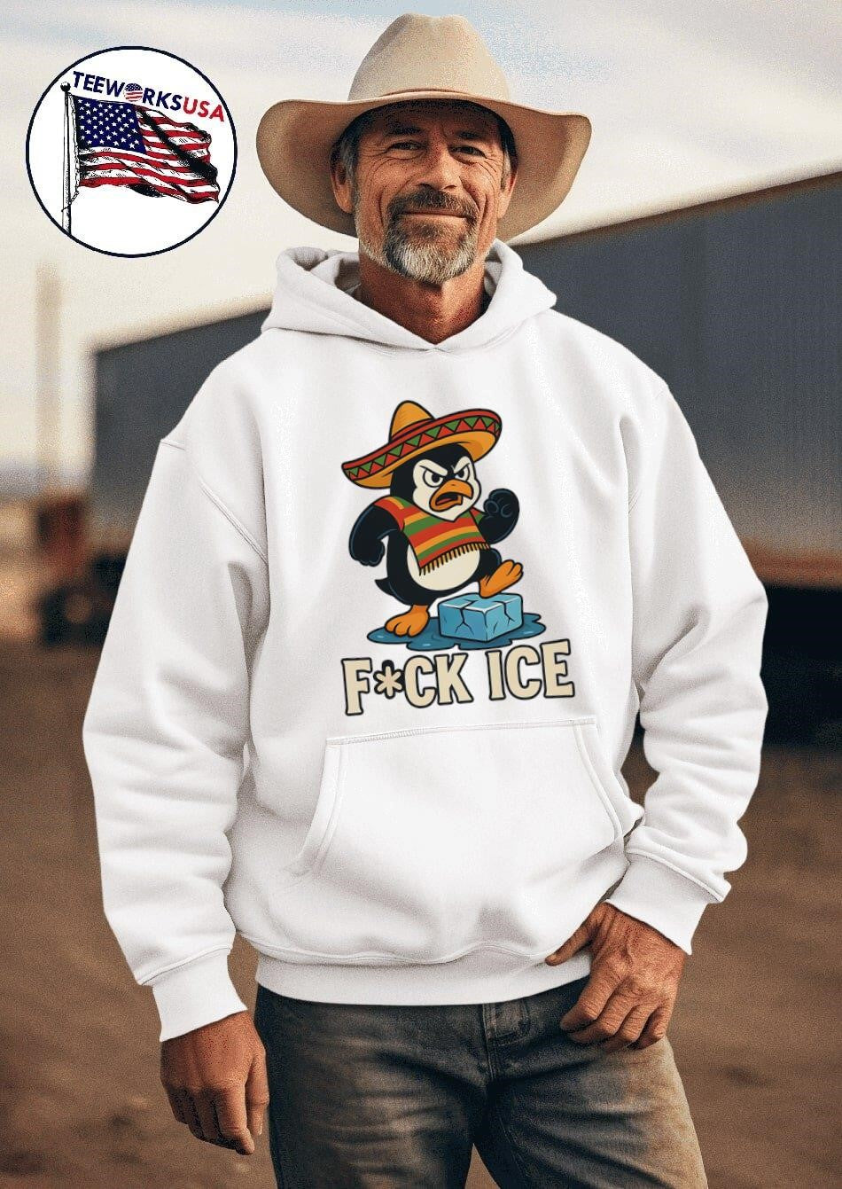 Penguin fuck ice - Adult & Kids T-Shirts, Sweatshirts & Hoodies apparel design preview 2
