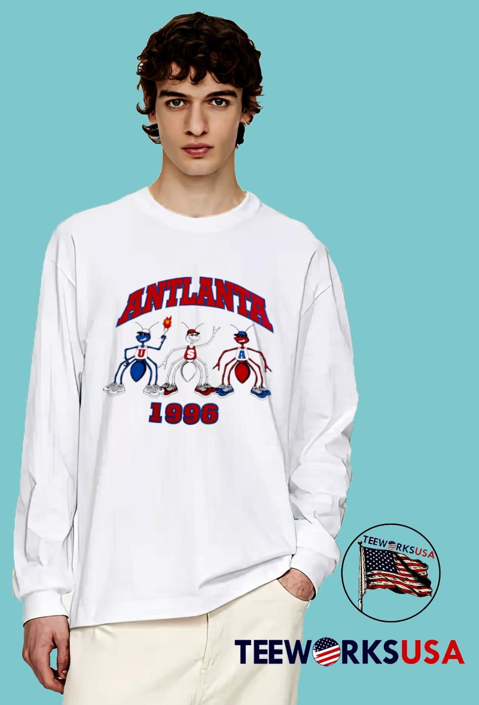 Atlanta USA 1996 ant vintage - Adult & Kids T-Shirts, Sweatshirts & Hoodies apparel design preview 4