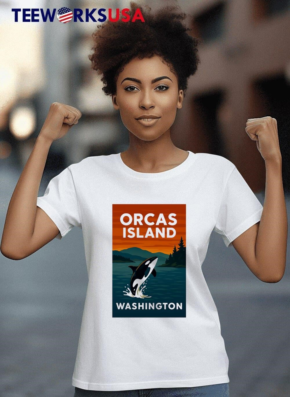Orcas Island Washington sunset - Adult & Kids T-Shirts, Sweatshirts & Hoodies apparel design preview 8