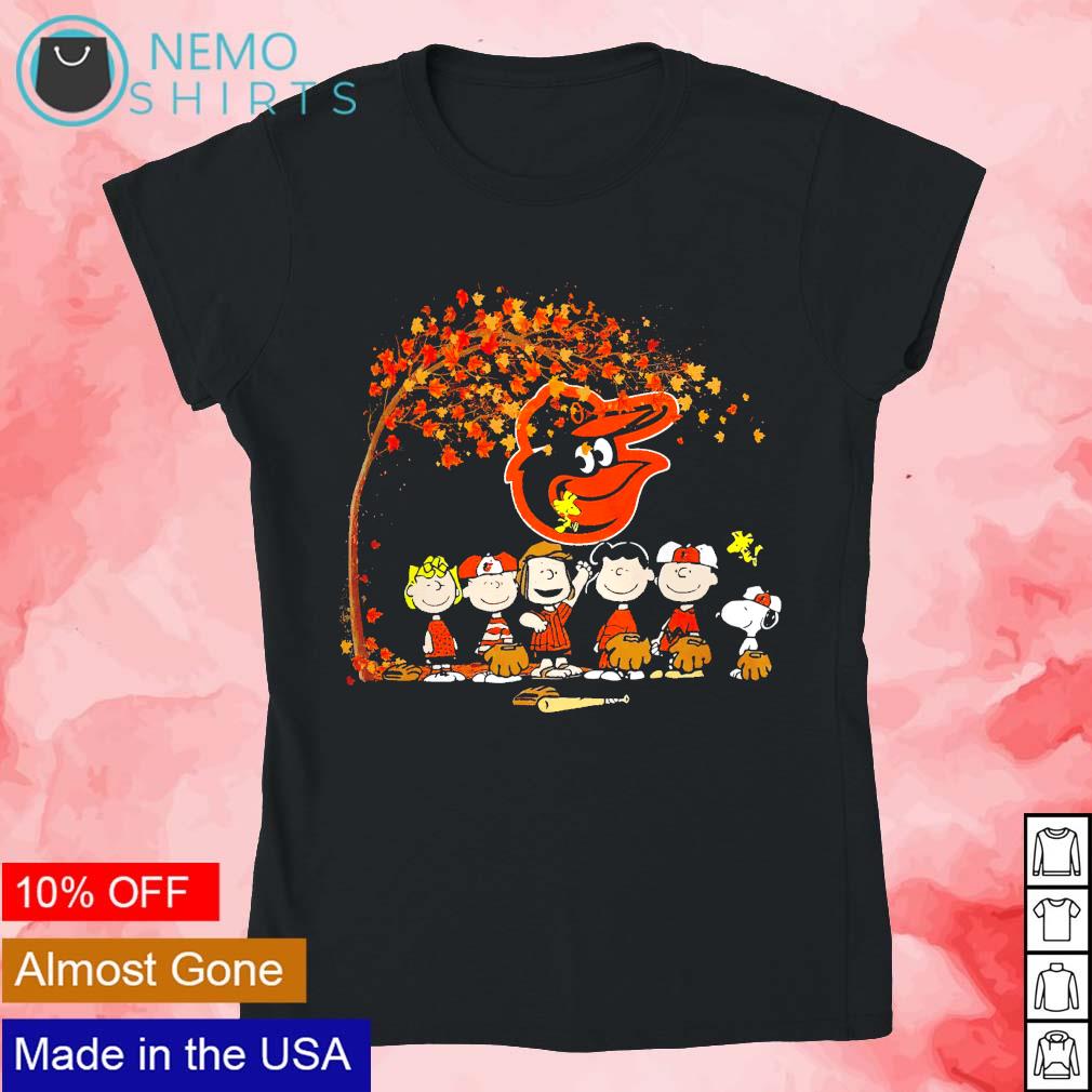 The peanuts just a girl who loves fall and Orioles - Adult & Kids T-Shirts, Sweatshirts & Hoodies apparel design preview 4