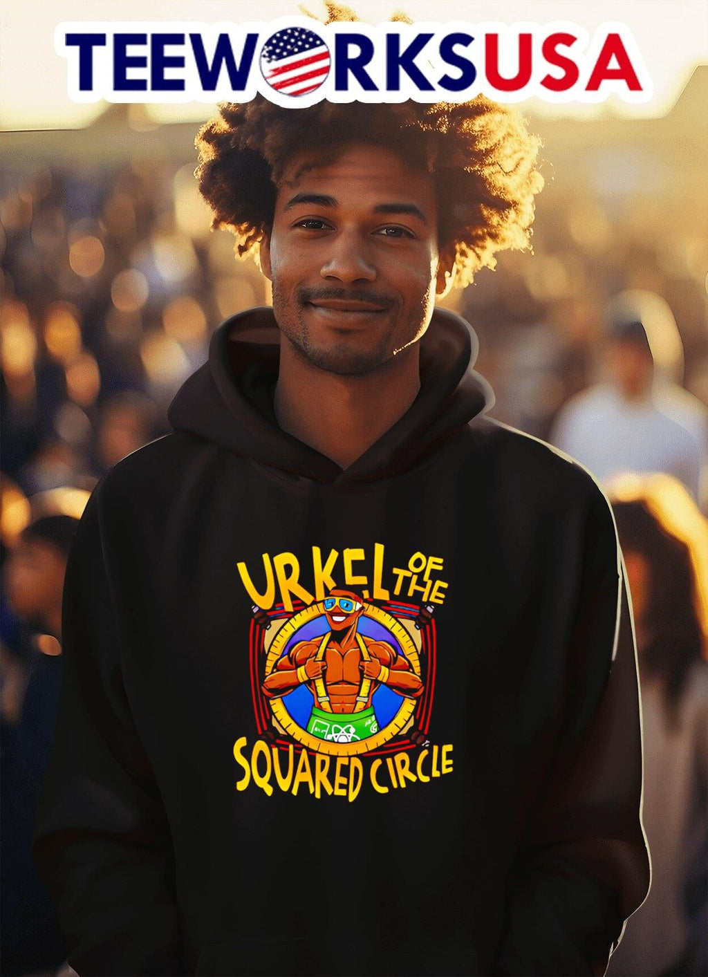 Urkel of the Squared Circle - Adult & Kids T-Shirts, Sweatshirts & Hoodies apparel design preview 2