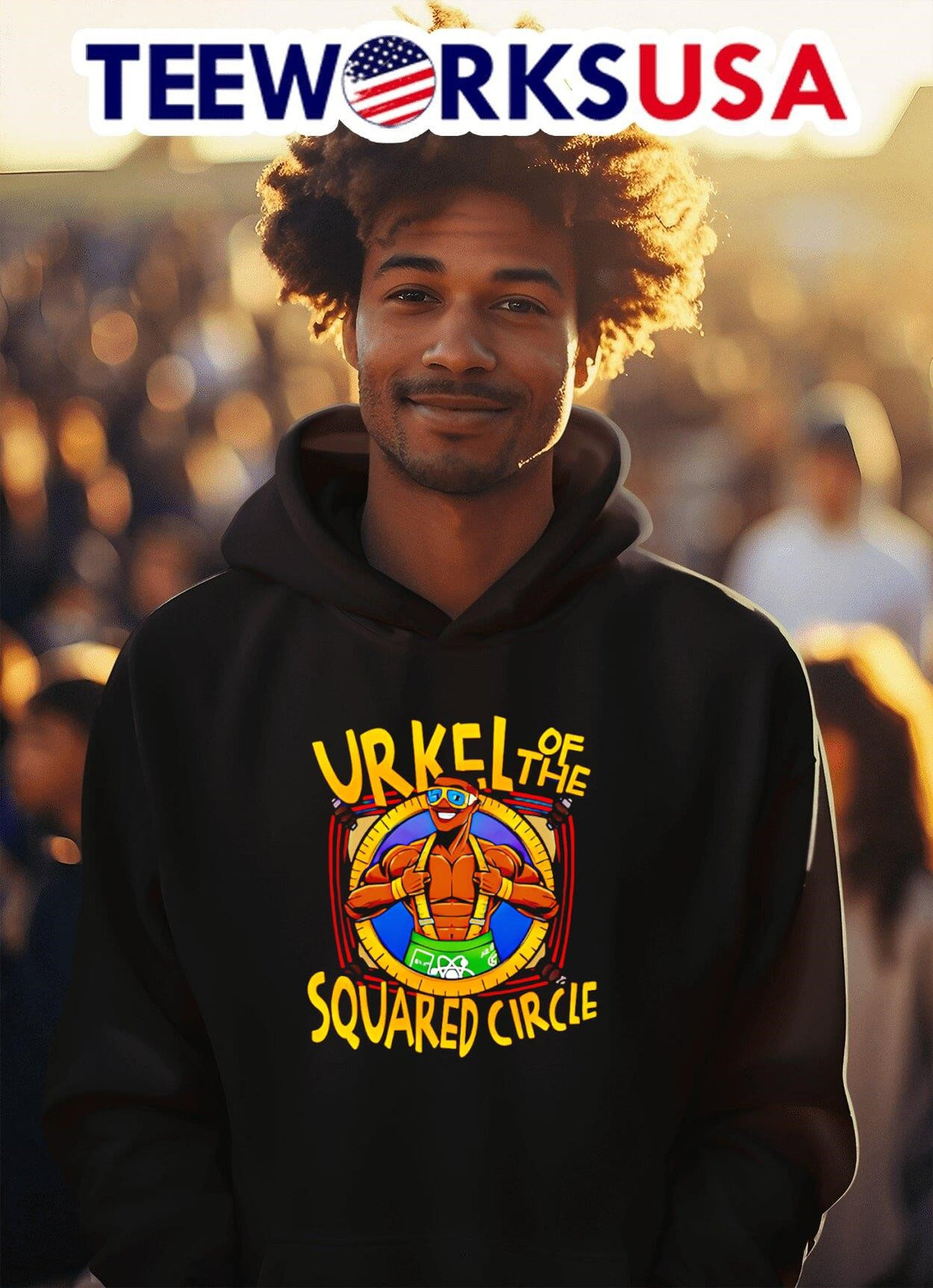 Urkel of the Squared Circle - Adult & Kids T-Shirts, Sweatshirts & Hoodies apparel design preview 2