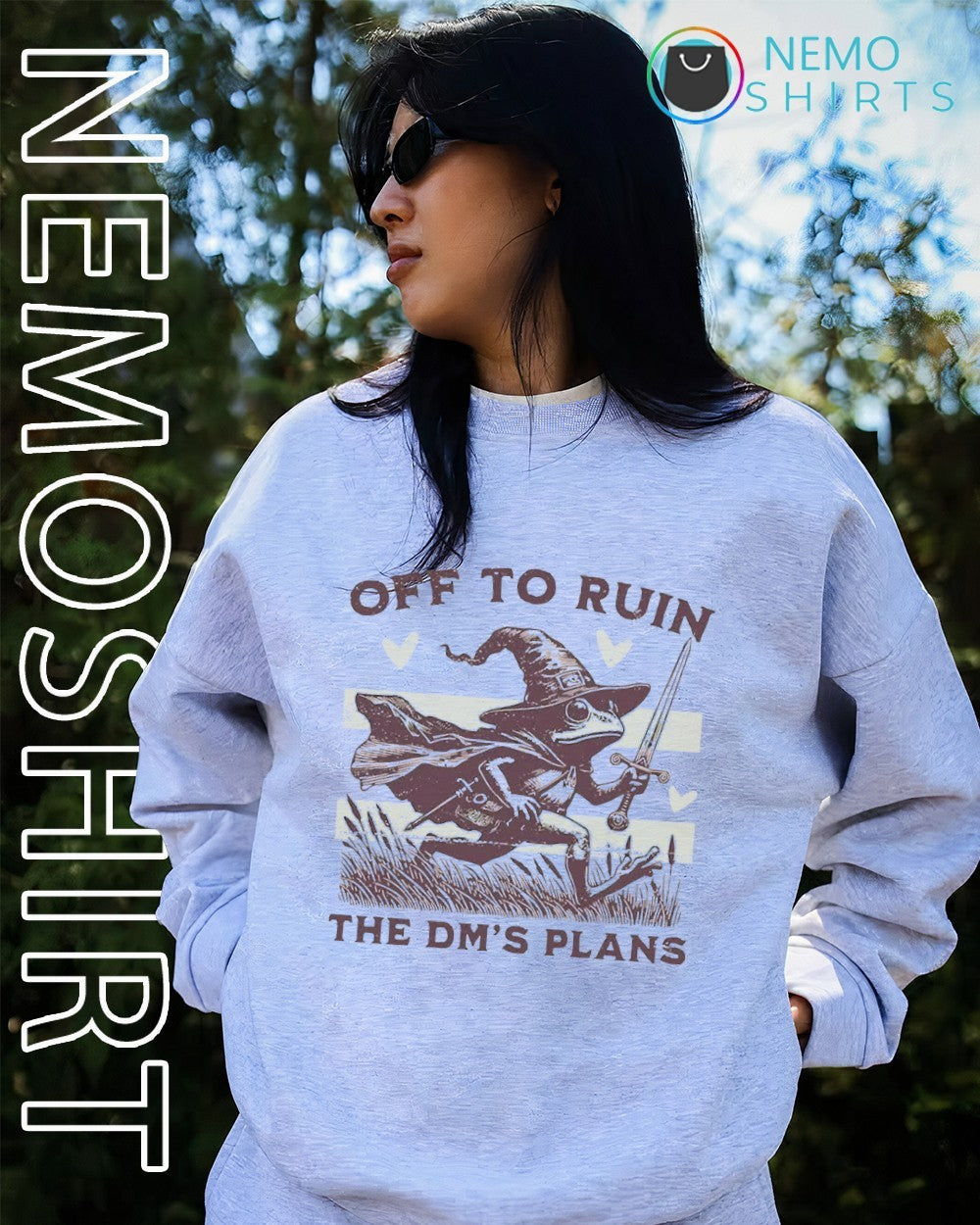 Off to ruin the DM's plans wizard frog - Adult & Kids T-Shirts, Sweatshirts & Hoodies apparel design preview 4