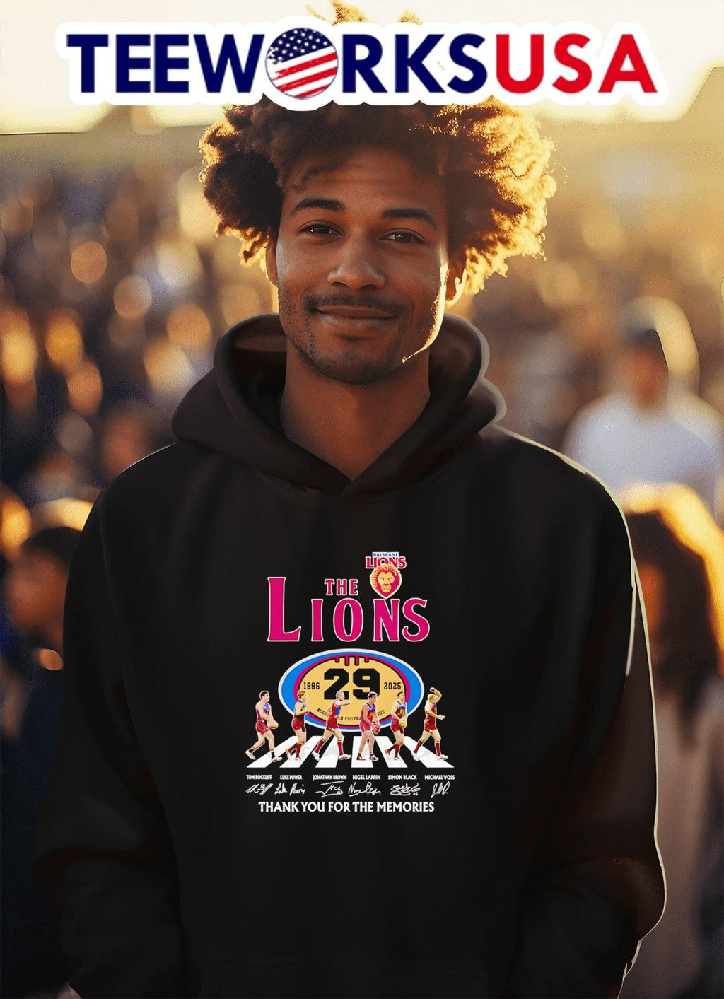 The Brisbane Lions 1996 2025 thank you for memories - Adult & Kids T-Shirts, Sweatshirts & Hoodies apparel design preview 2