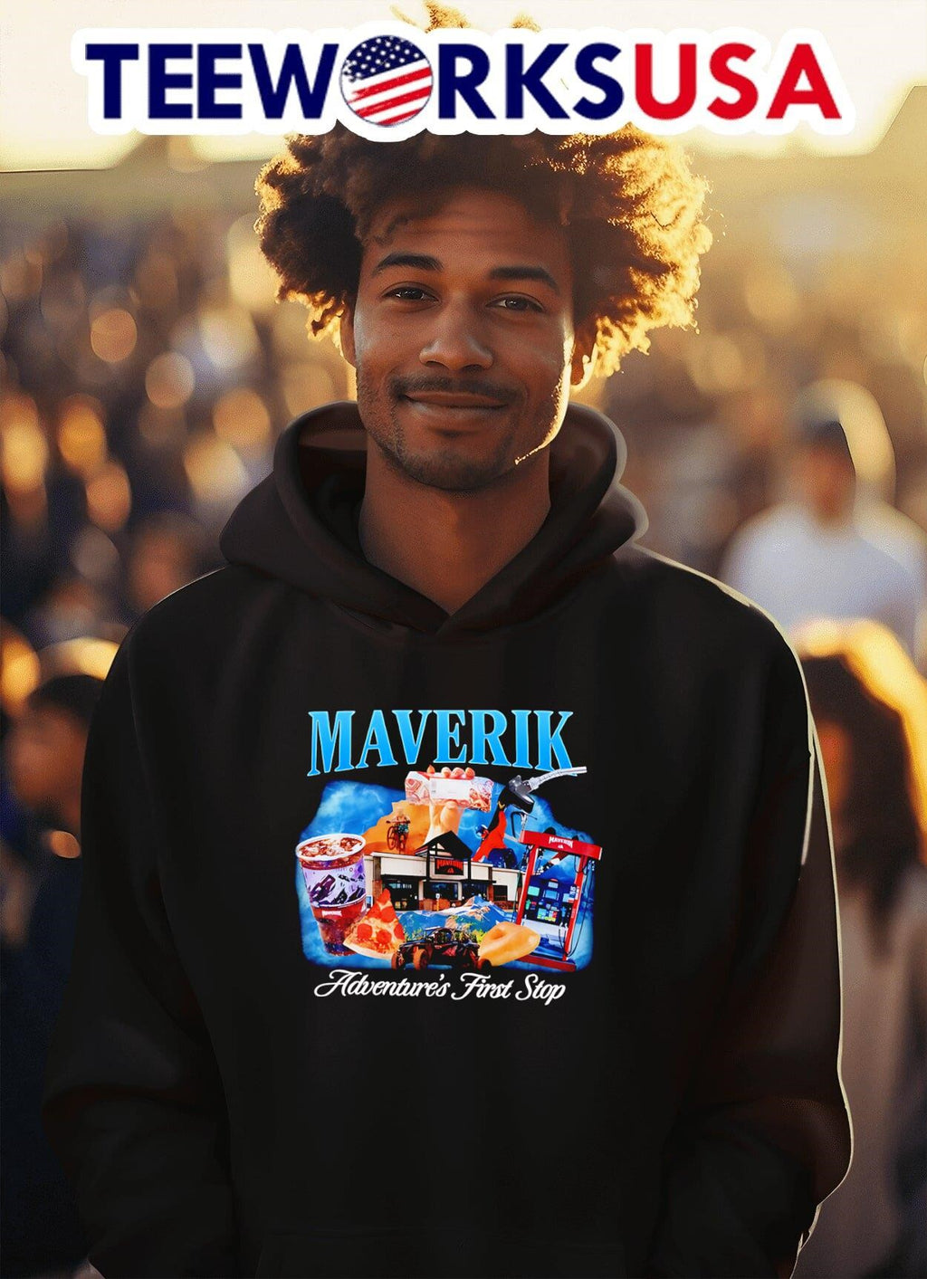 Maverik adventure's first stop mashup - Adult & Kids T-Shirts, Sweatshirts & Hoodies apparel design preview 2