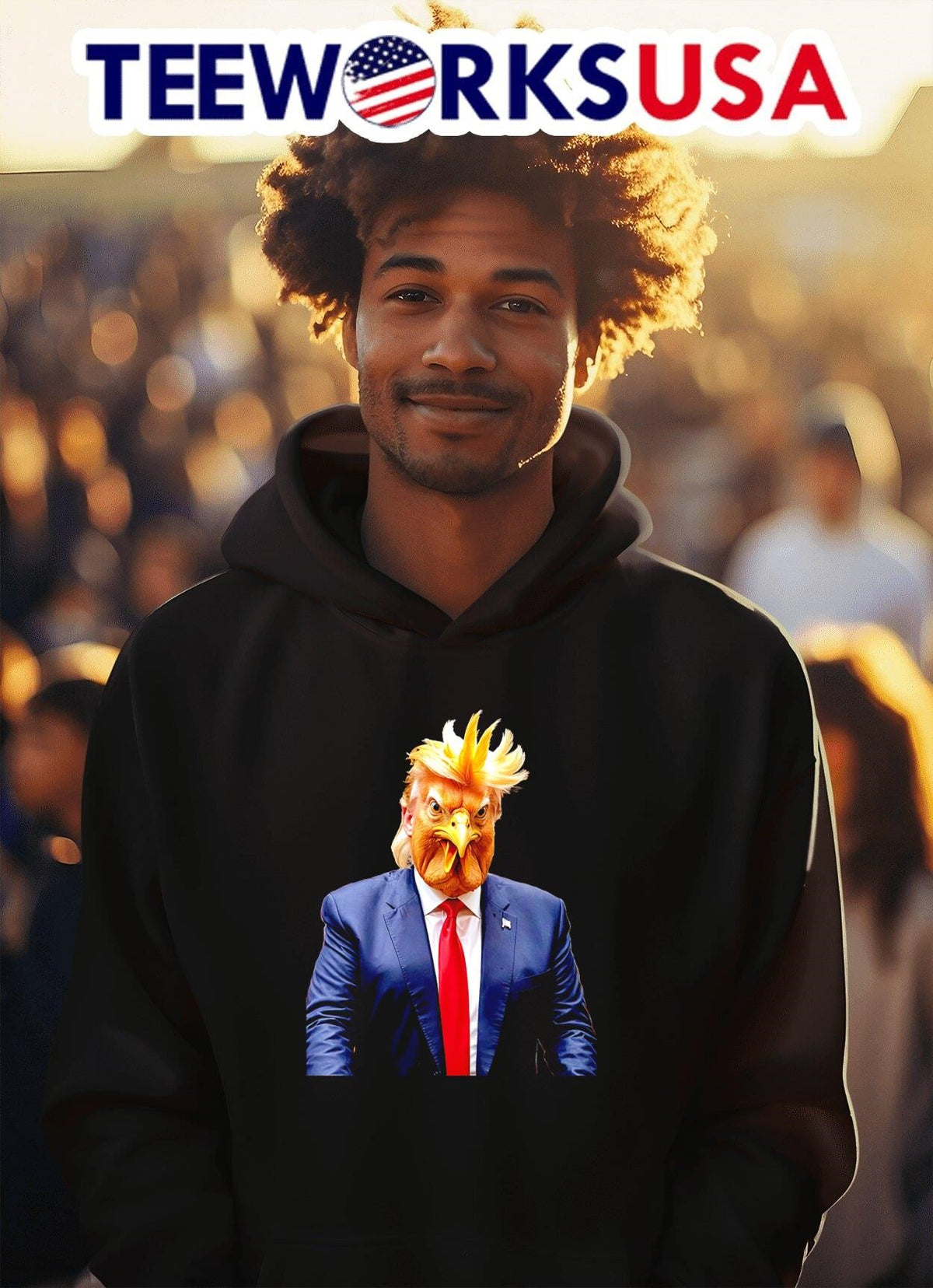 Chicken president Donald Trump - Adult & Kids T-Shirts, Sweatshirts & Hoodies apparel design preview 2