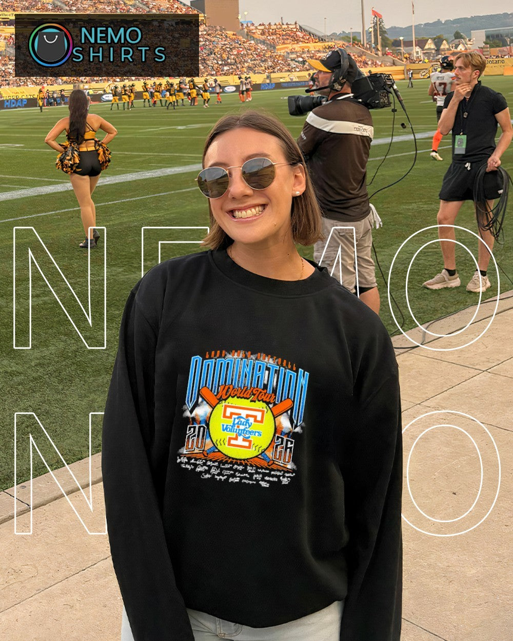 Tennessee Lady Vols softball domination world tour - Adult & Kids T-Shirts, Sweatshirts & Hoodies apparel design preview 4