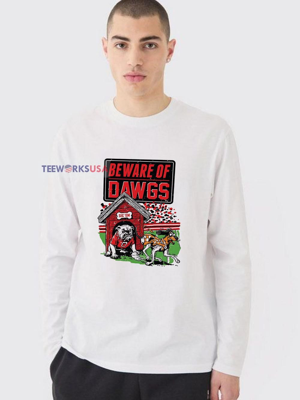 Beware Of Dawgs Georgia Bulldogs - Adult & Kids T-Shirts, Sweatshirts & Hoodies apparel design preview 3