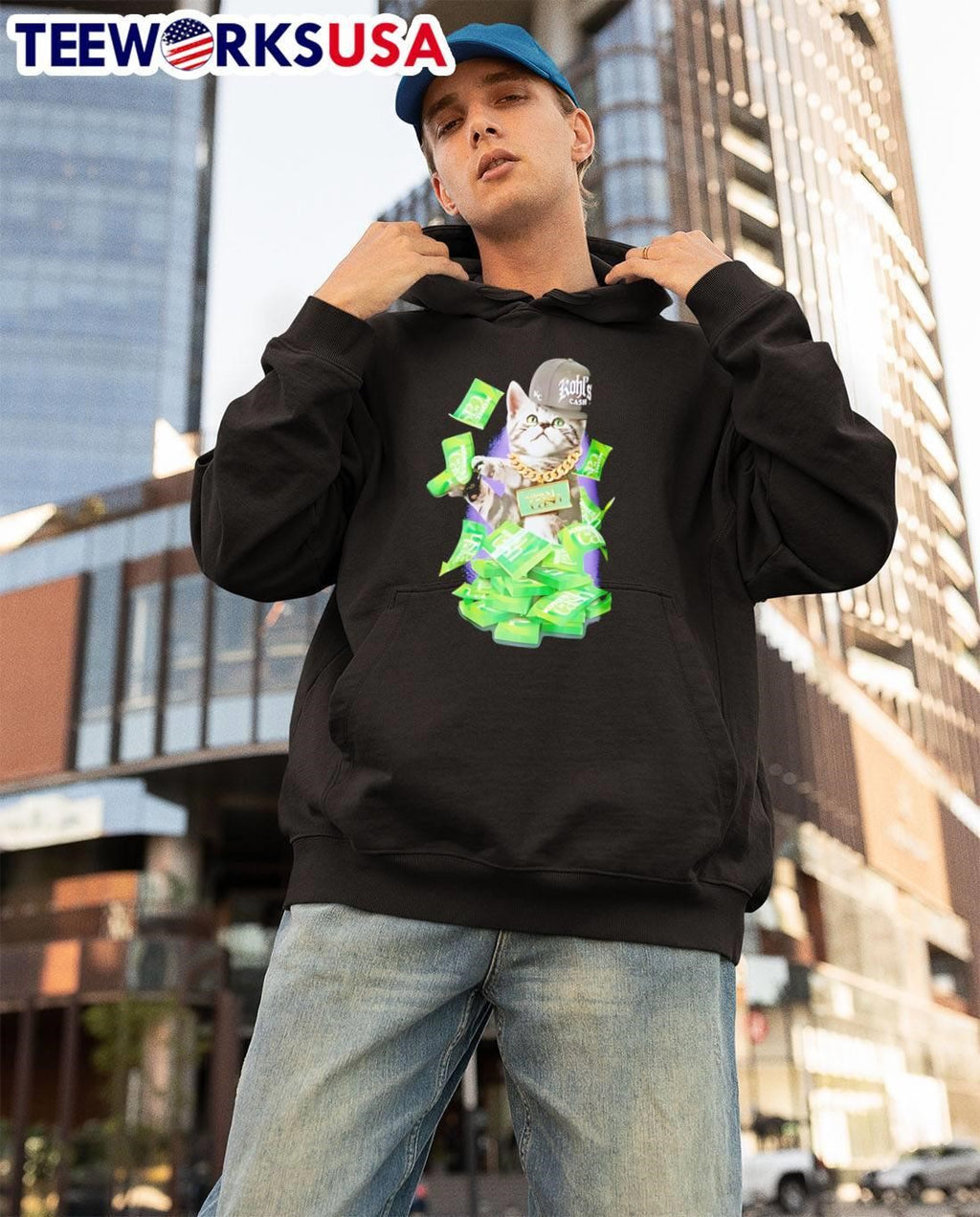 Kohls cash kitty graphic funny cat - Adult & Kids T-Shirts, Sweatshirts & Hoodies apparel design preview 3