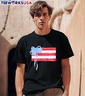 4th of july American flag aesthetic - Adult & Kids T-Shirts, Sweatshirts & Hoodies apparel design preview 1