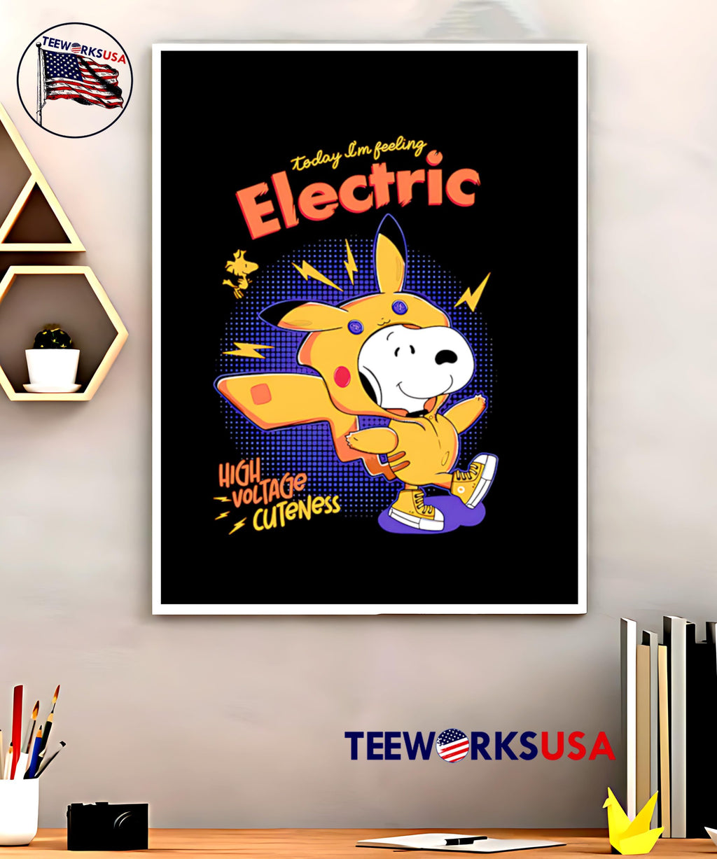 Snoopy in a Pikachu costume to day I'm Feeling - Adult & Kids T-Shirts, Sweatshirts & Hoodies apparel design preview 5
