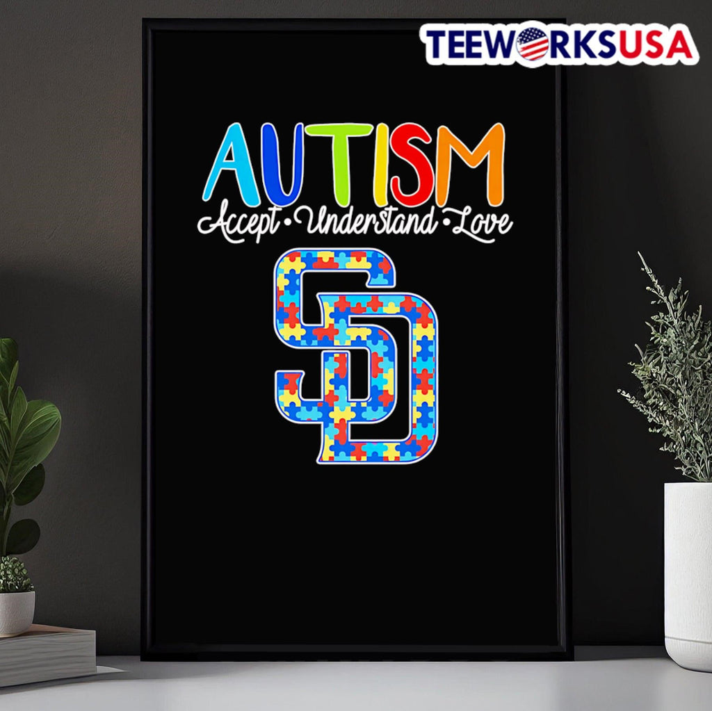 Autism accept understand love San Diego Padres - Adult & Kids T-Shirts, Sweatshirts & Hoodies apparel design preview 5