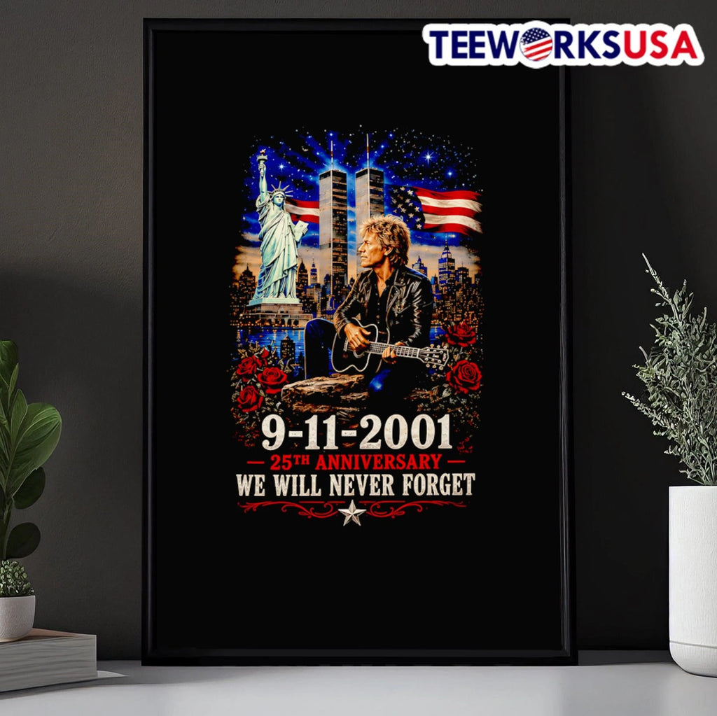 9-11-2001 25Th Anniversary We Will Never Forget Jon - Adult & Kids T-Shirts, Sweatshirts & Hoodies apparel design preview 5