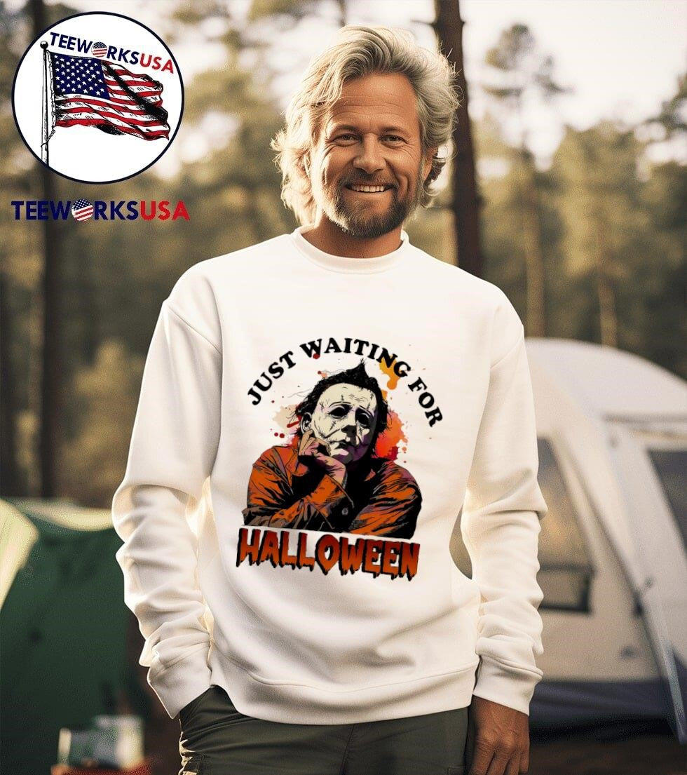 Michael Myers just waiting for Halloween - Adult & Kids T-Shirts, Sweatshirts & Hoodies apparel design preview 3