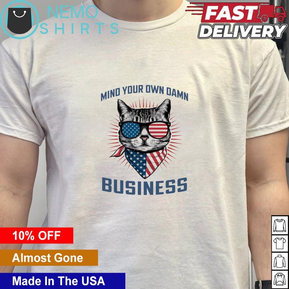 Patriotic cat mind your own damn business vote Tim - Adult & Kids T-Shirts, Sweatshirts & Hoodies apparel design preview 5