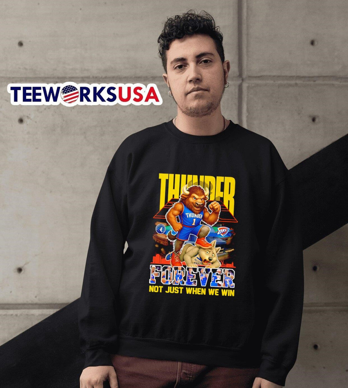 Rumble the Bison Thunder forever not just when we win - Adult & Kids T-Shirts, Sweatshirts & Hoodies apparel design preview 6