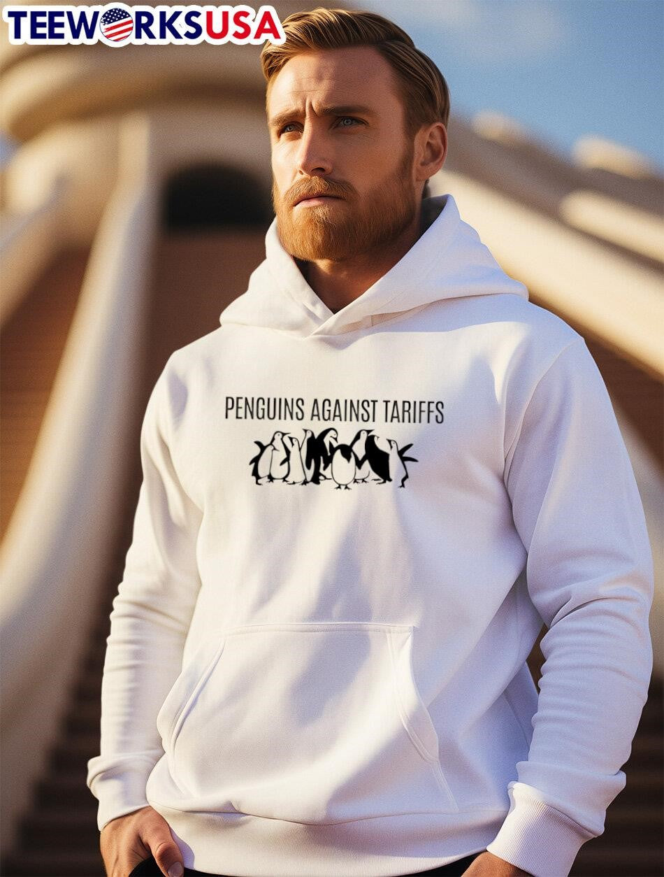 Penguins against tariffs - Adult & Kids T-Shirts, Sweatshirts & Hoodies apparel design preview 2
