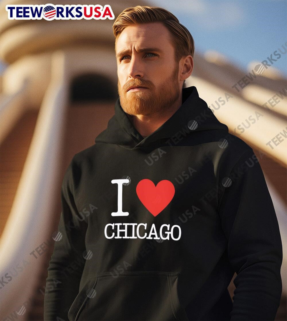 I Love Chicago heart - Adult & Kids T-Shirts, Sweatshirts & Hoodies apparel design preview 3