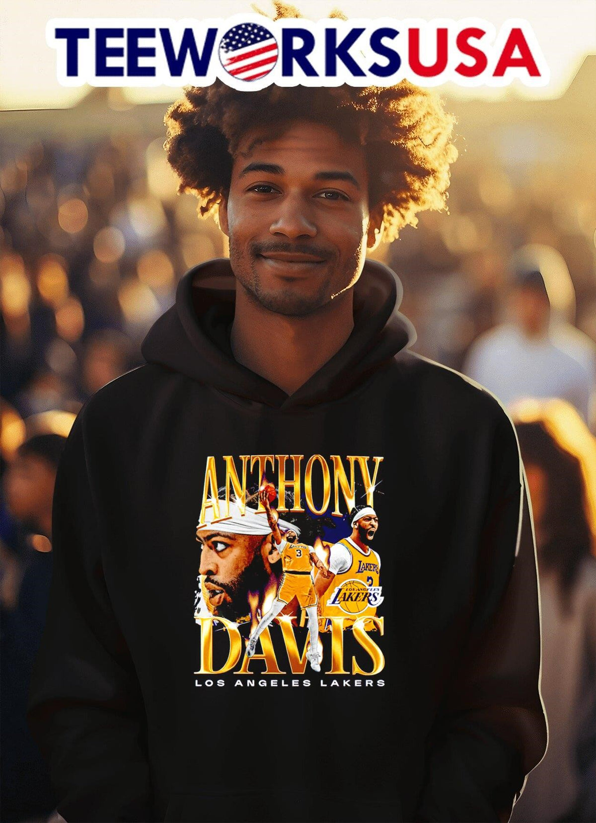 Anthony Davis Los Angeles Lakers 2024 graphic - Adult & Kids T-Shirts, Sweatshirts & Hoodies apparel design preview 2
