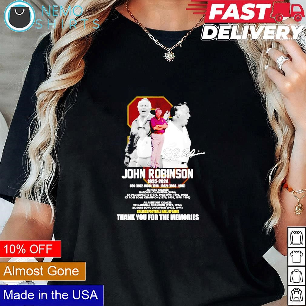 John Robinson 1935 2024 College football all of Fame - Adult & Kids T-Shirts, Sweatshirts & Hoodies apparel design preview 1