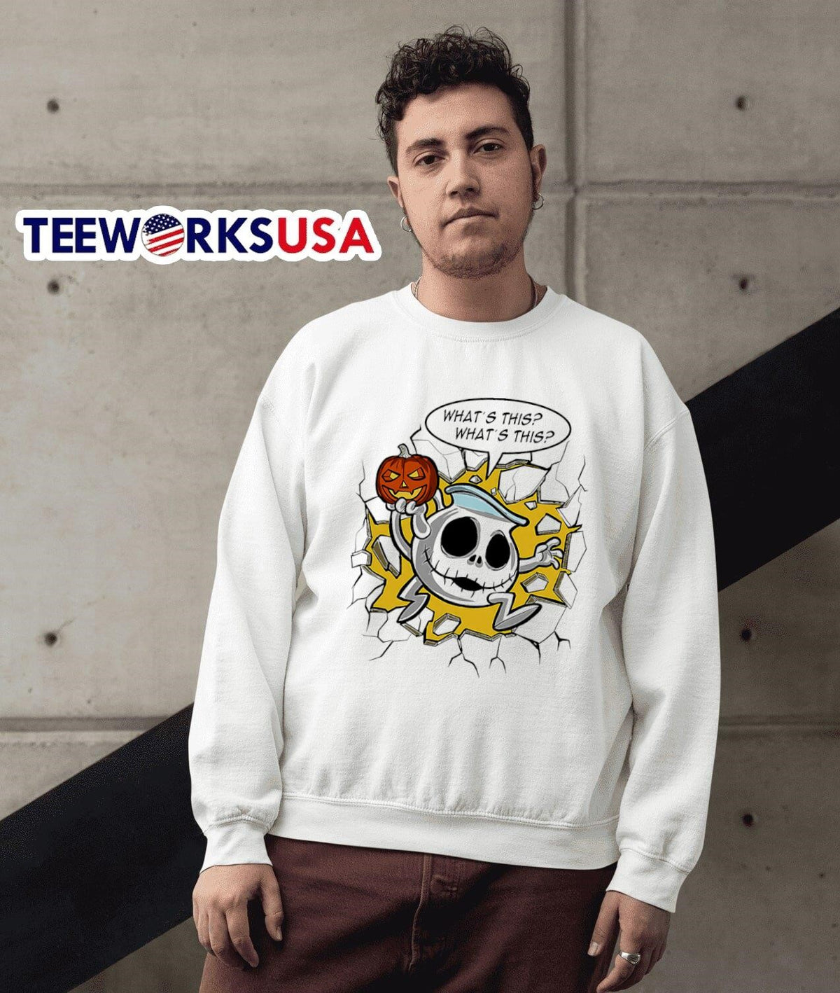 What's this happy halloween - Adult & Kids T-Shirts, Sweatshirts & Hoodies apparel design preview 3