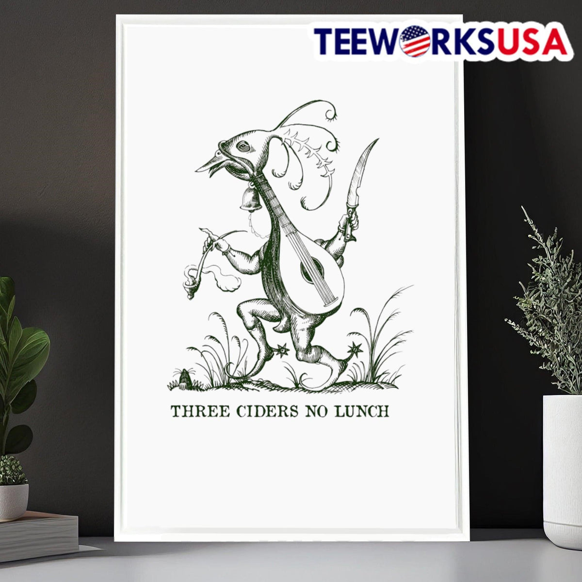 Three ciders no lunch - Adult & Kids T-Shirts, Sweatshirts & Hoodies apparel design preview 6