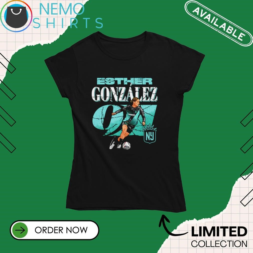Esther González NJ NY Gotham FC cracked number - Adult & Kids T-Shirts, Sweatshirts & Hoodies apparel design preview 4