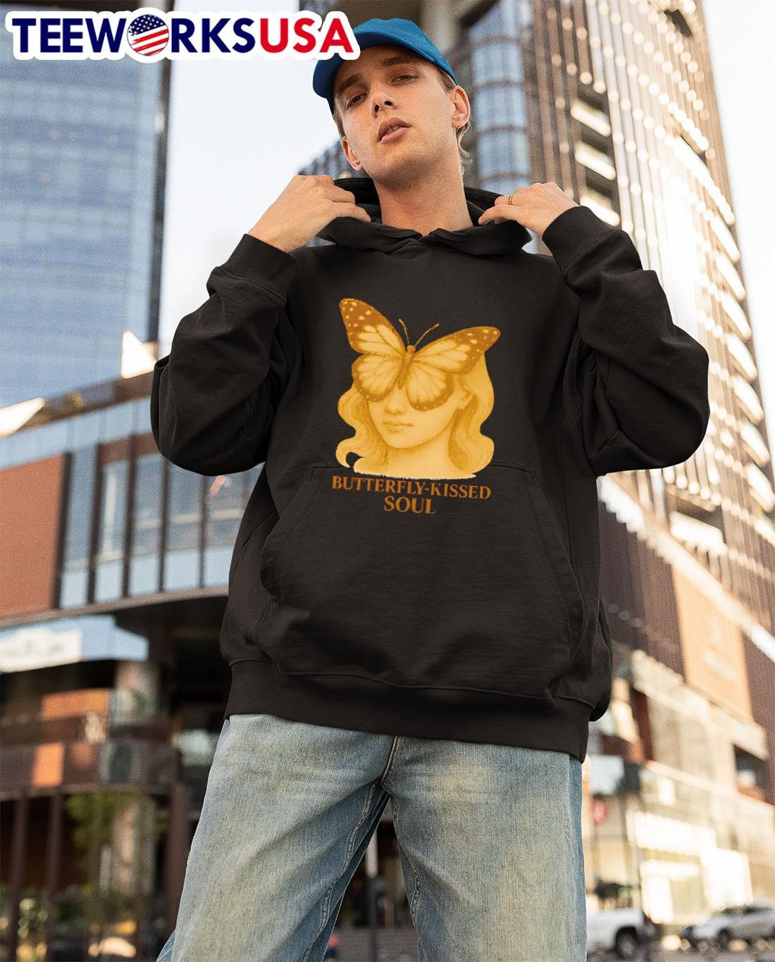 Butterfly kissed Soul - Adult & Kids T-Shirts, Sweatshirts & Hoodies apparel design preview 3