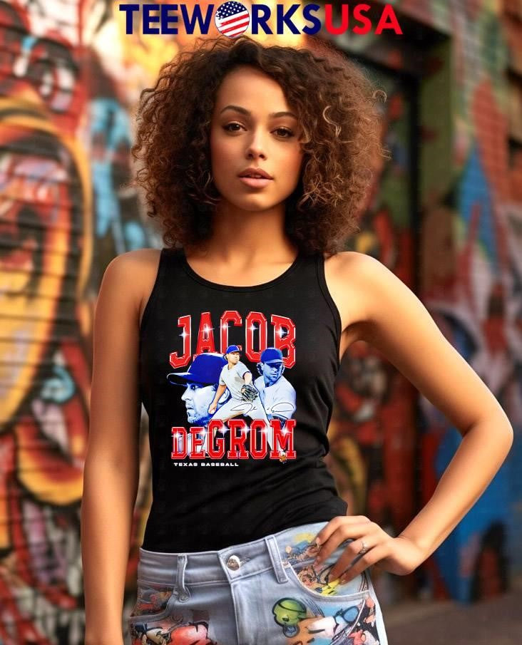 Jacob deGrom Retro Flair Texas baseball signatue - Adult & Kids T-Shirts, Sweatshirts & Hoodies apparel design preview 7