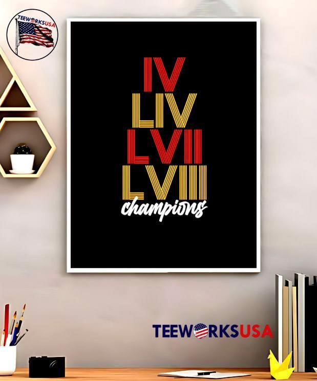 Kansas City Chiefs LVIII Stack Football - Adult & Kids T-Shirts, Sweatshirts & Hoodies apparel design preview 5