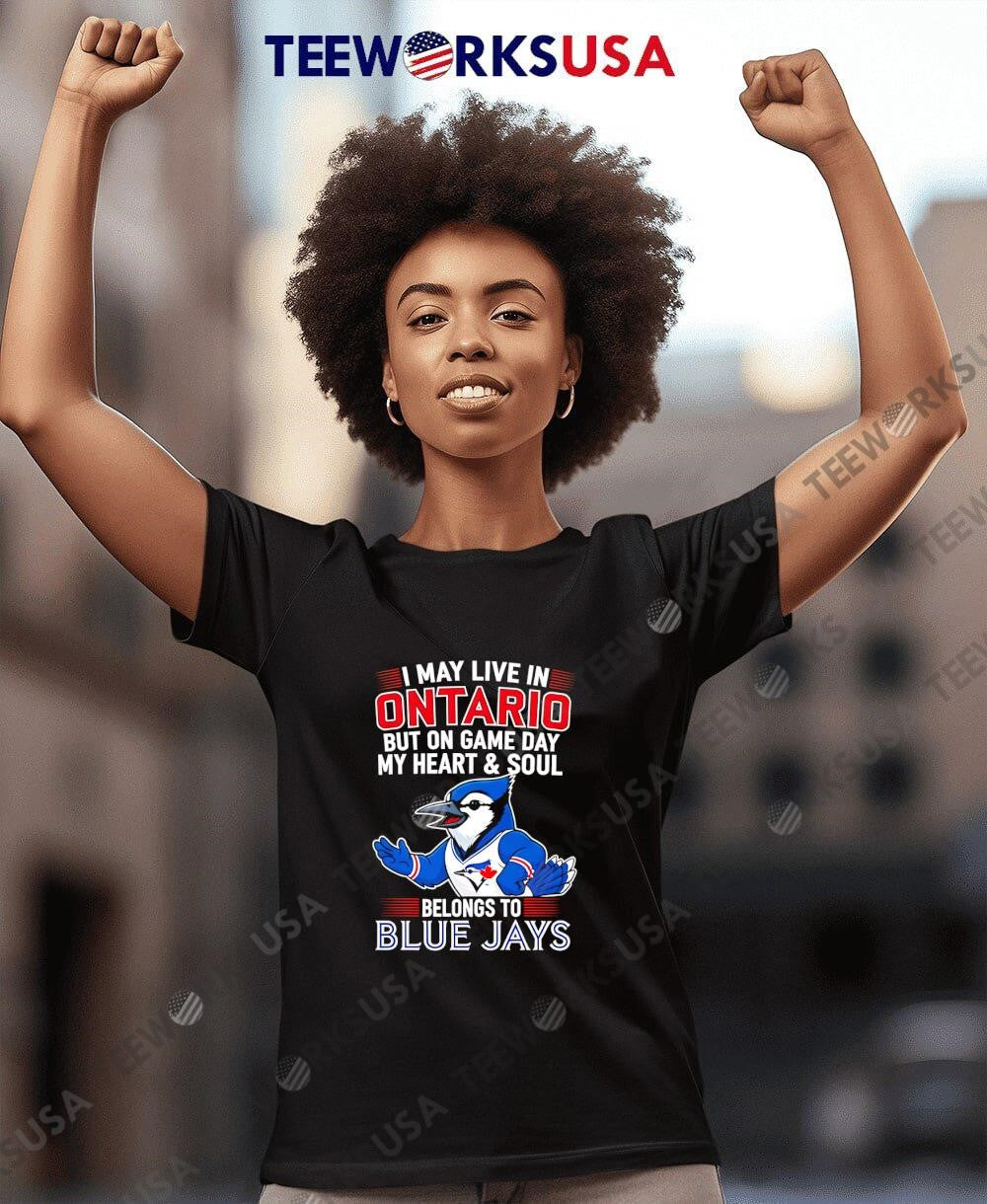 I may live in Ontario but on game day my heart and - Adult & Kids T-Shirts, Sweatshirts & Hoodies apparel design preview 8