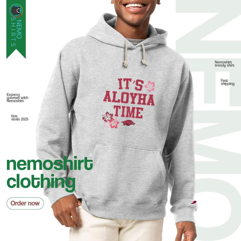 It's aloyha time Wehiwa Aloy Arkansas Razorbacks - Adult & Kids T-Shirts, Sweatshirts & Hoodies apparel design preview 2