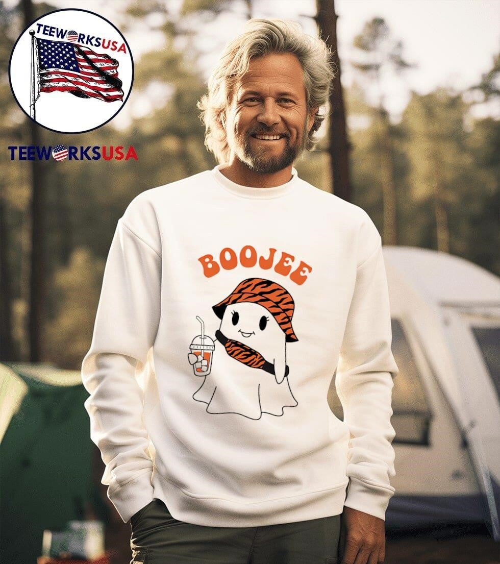 Cincinnati Bengals Boojee ghost Halloween - Adult & Kids T-Shirts, Sweatshirts & Hoodies apparel design preview 3