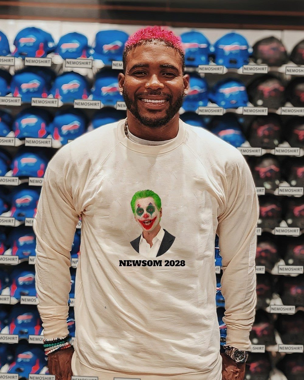 Newsom Joker 2028 - Adult & Kids T-Shirts, Sweatshirts & Hoodies apparel design preview 2